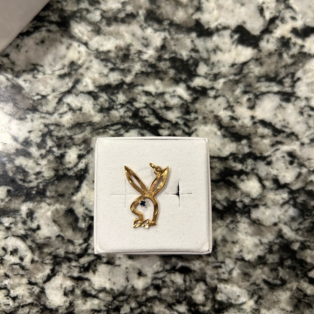 Gold playboy Bunny Pendant